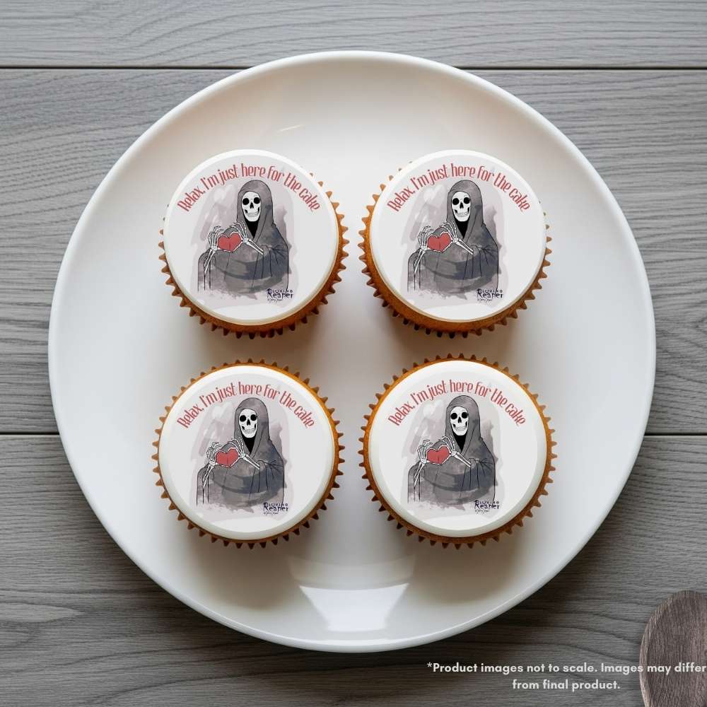 Loving Reaper Here for the Cake Edible Cake Topper