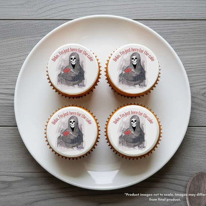 Loving Reaper Here for the Cake Edible Cake Topper