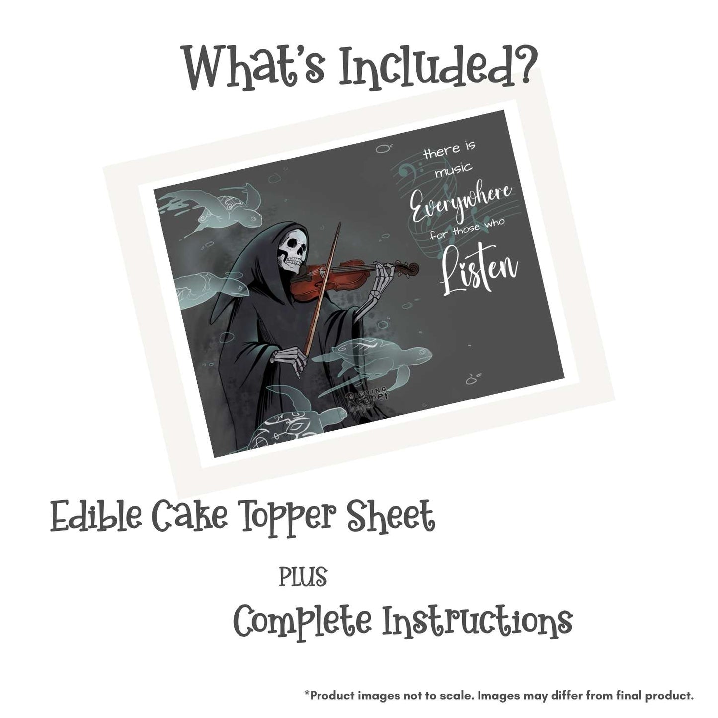 Loving Reaper Music Edible Cake Topper