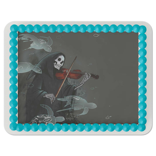 Loving Reaper Turtle Serenade Edible Cake Topper