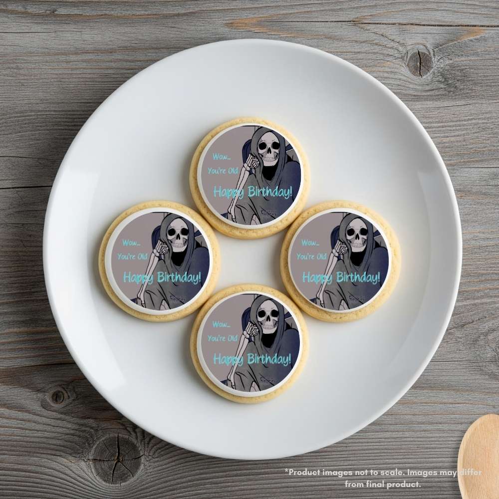 Loving Reaper Wow You're Old Birthday Edible Cake Topper