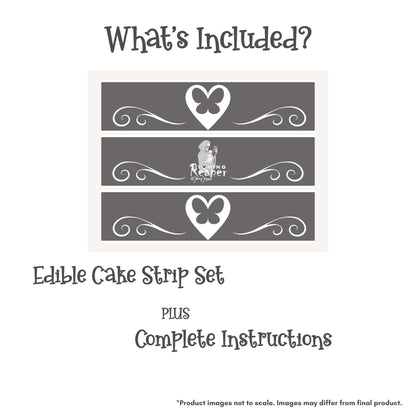 Loving Reaper Gray Edible Cake Strips