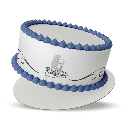 Loving Reaper White Edible Cake Strips