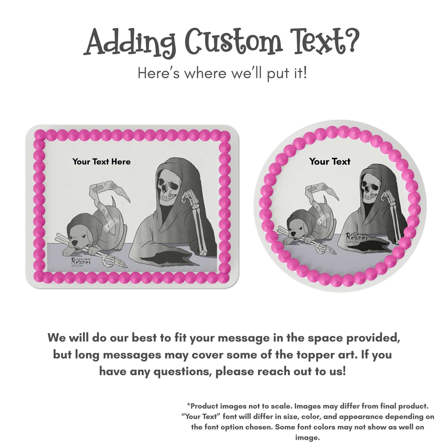 Loving Reaper Puppy Assistant Edible Cake Topper