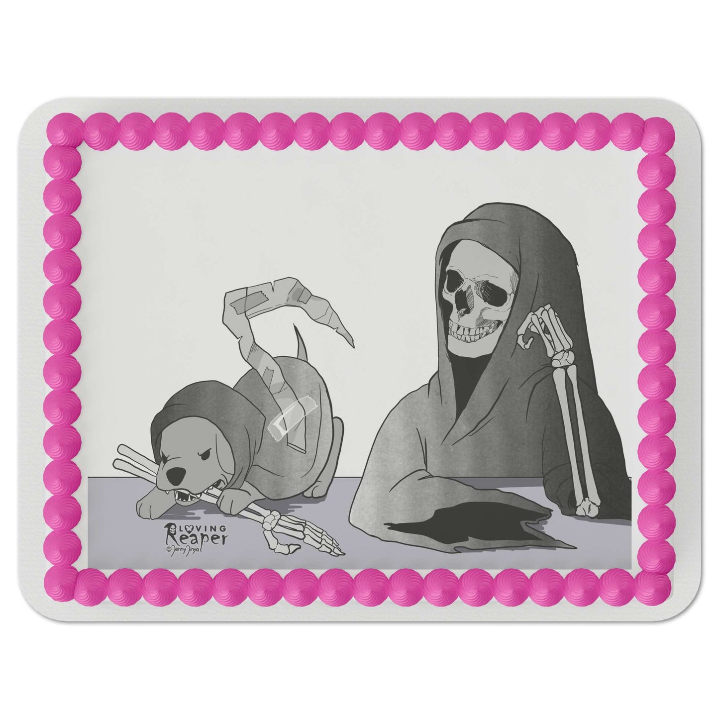 Loving Reaper Puppy Assistant Edible Cake Topper