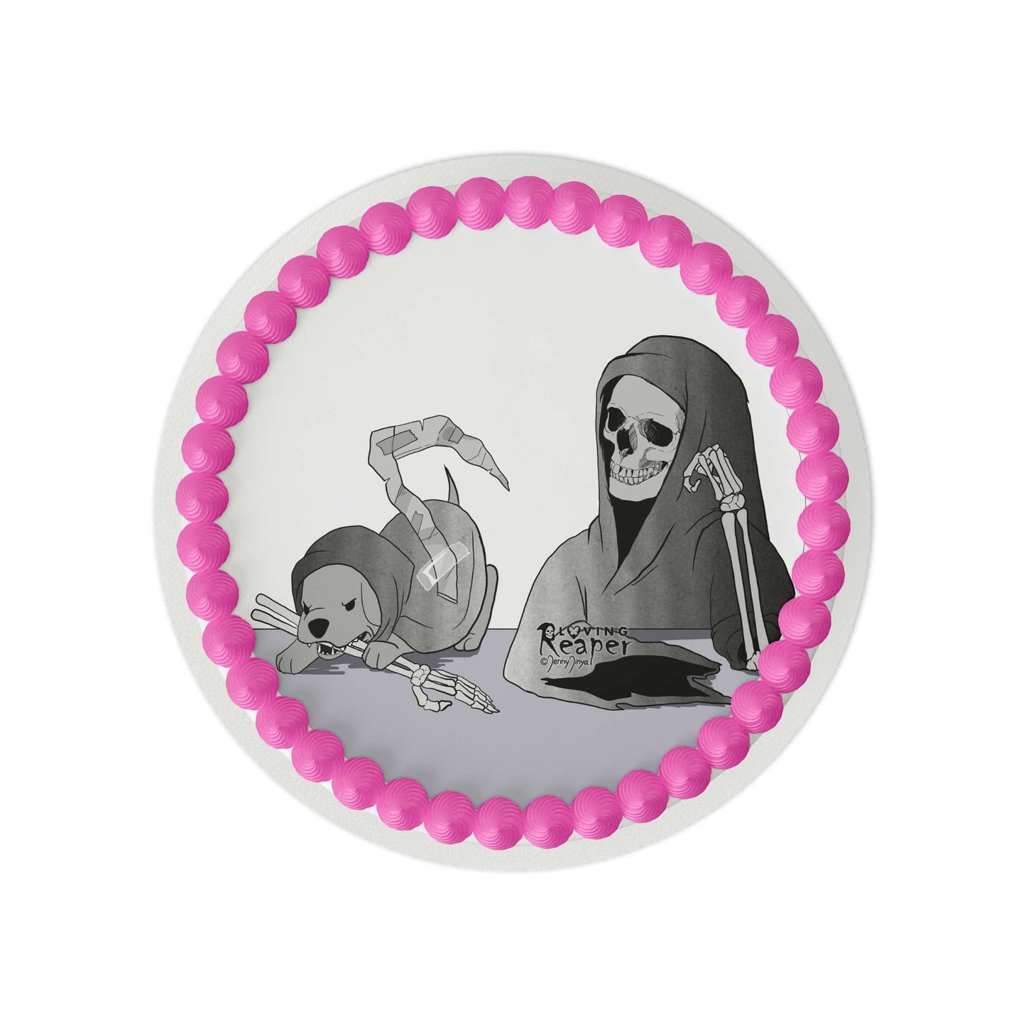 Loving Reaper Puppy Assistant Edible Cake Topper