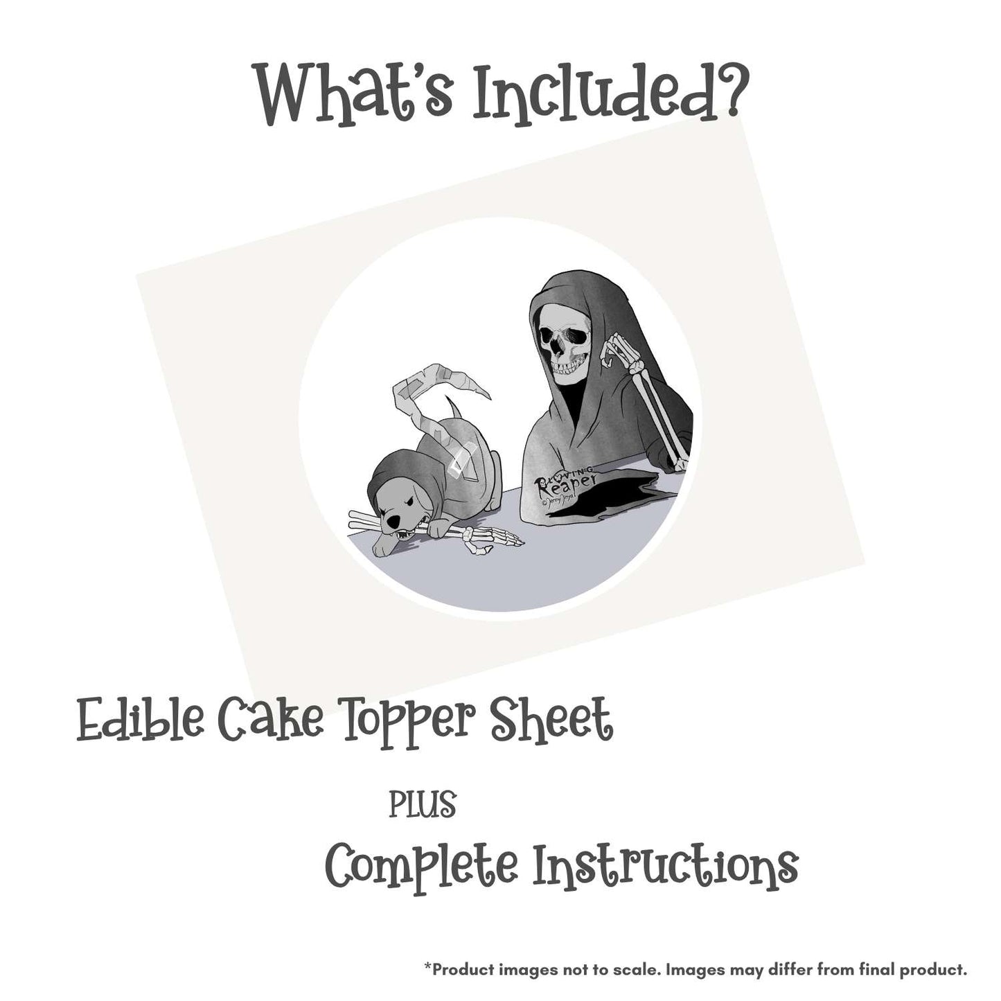 Loving Reaper Puppy Assistant Edible Cake Topper