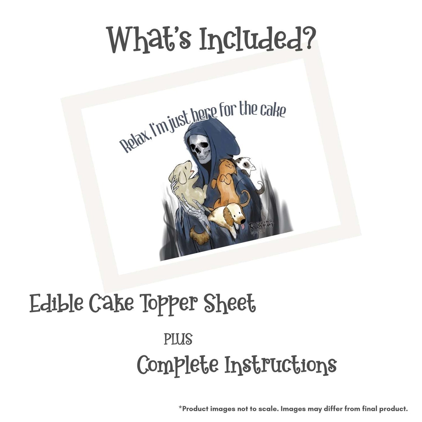 Loving Reaper Relax Edible Cake Topper