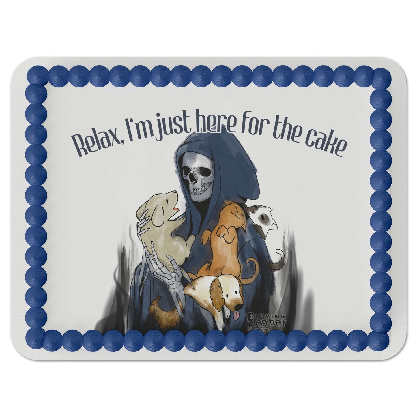 Loving Reaper Relax Edible Cake Topper