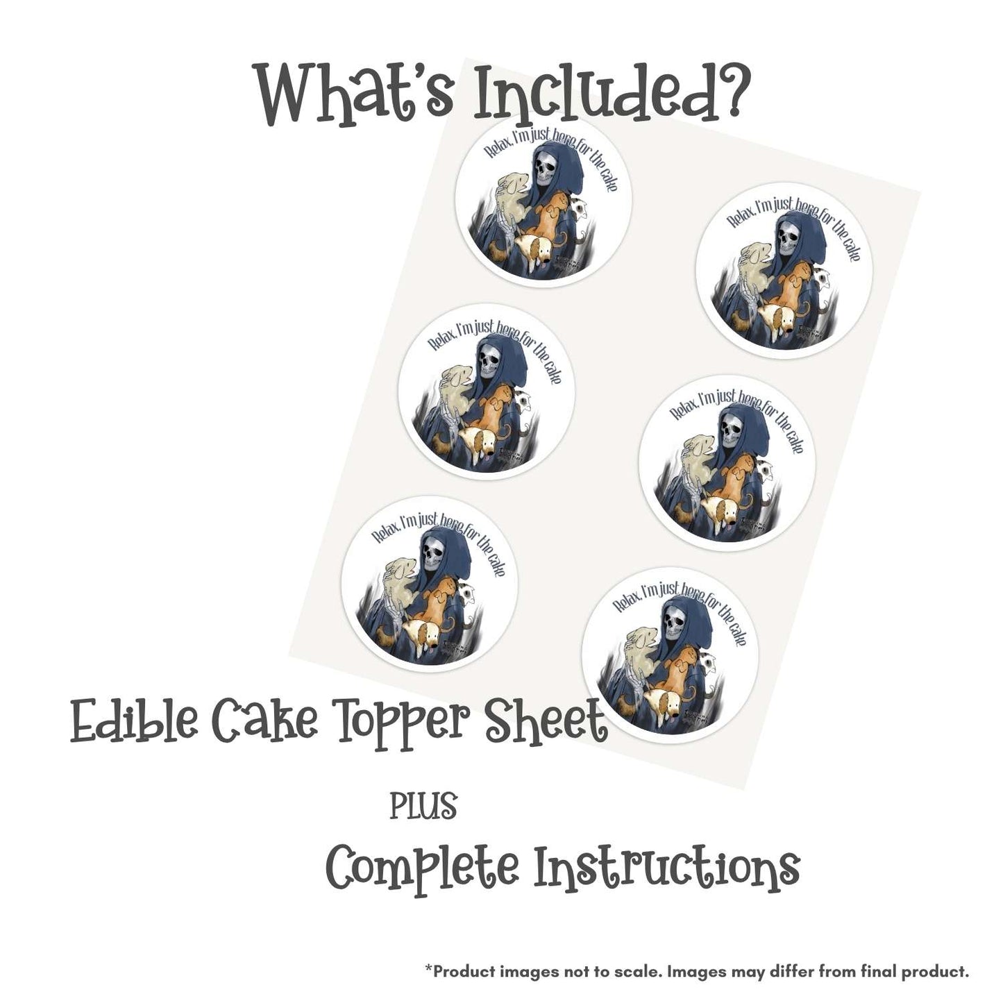 Loving Reaper Relax Edible Cake Topper