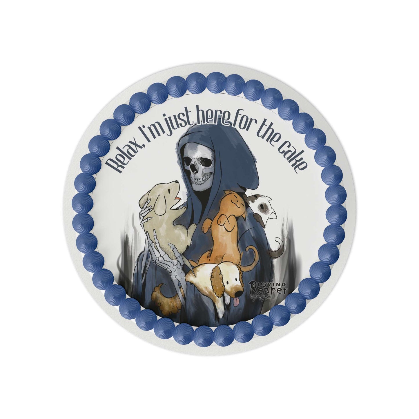 Loving Reaper Relax Edible Cake Topper