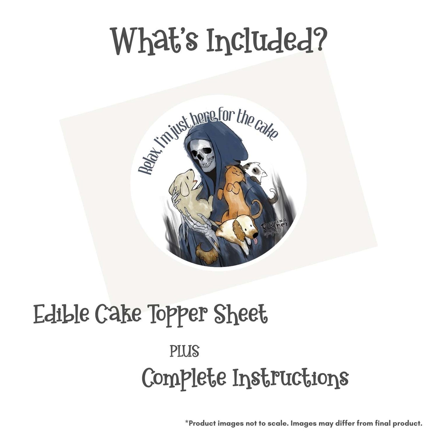 Loving Reaper Relax Edible Cake Topper