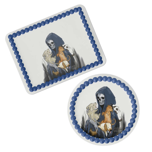 Loving Reaper with Puppies Edible Cake Topper