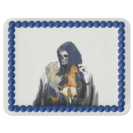 Loving Reaper with Puppies Edible Cake Topper