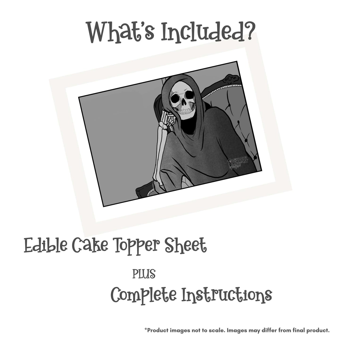 Loving Reaper Candid Moment Edible Cake Topper