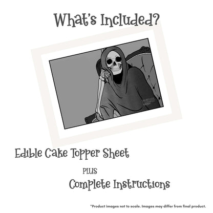 Loving Reaper Candid Moment Edible Cake Topper