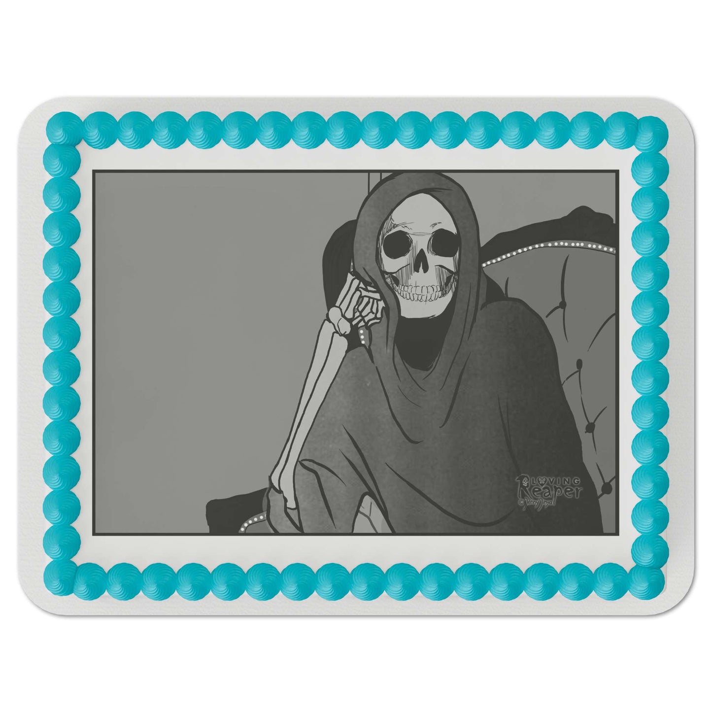 Loving Reaper Candid Moment Edible Cake Topper