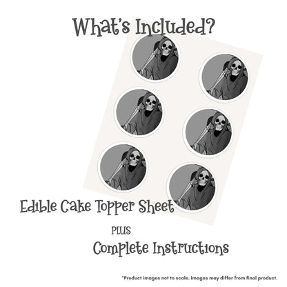 Loving Reaper Candid Moment Edible Cake Topper