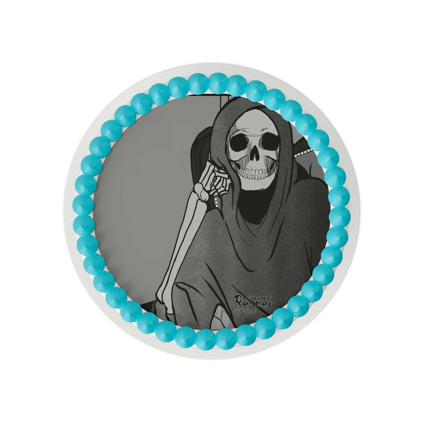 Loving Reaper Candid Moment Edible Cake Topper