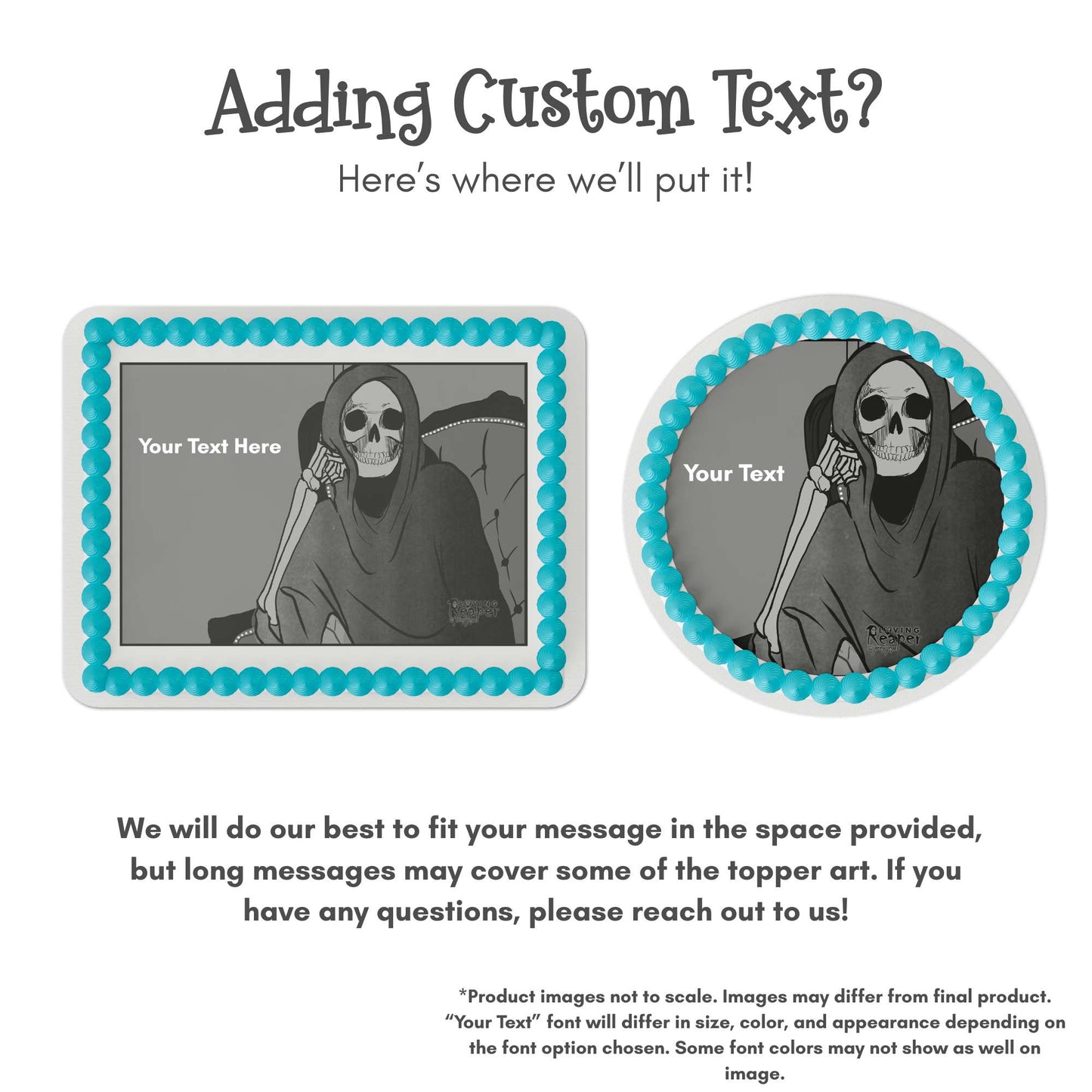 Loving Reaper Candid Moment Edible Cake Topper