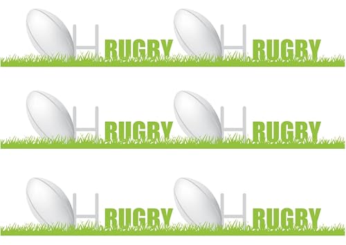 Rugby Edible Image Edible cake border 3 Strips 2.5x10.5 inchs in size