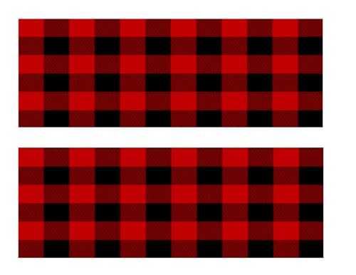 Red Plaid Birthday - Cake Side Border Side Strips Select the size using the "Customize" button