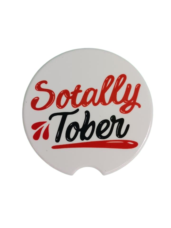 Sotally Tober Ceramic Car Coaster Set 2.56" (2 Pack)