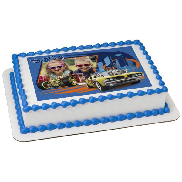 Hot Wheels Take the Road PhotoCake® Edible Cake Topper Icing Image,