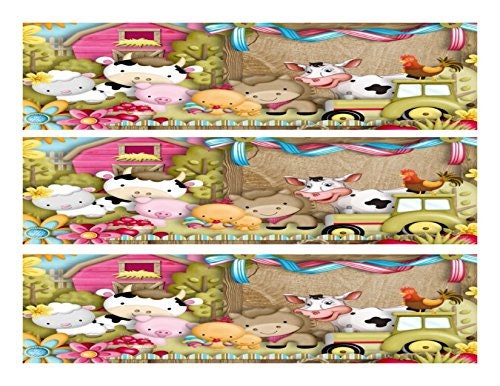 Farm Animals cake edible image border strips (3 Strips) 3 Strips 2.5x10 inchs on size