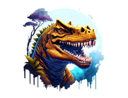 Angry T-Rex Dinosaur Edible Icing Sheets- Assorted Image Cake Toppers-Frosting Sheets- Cookies- Cupcake Toppers