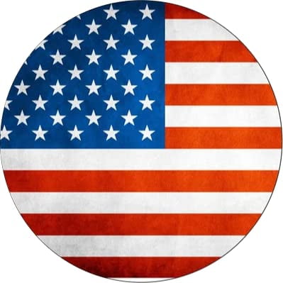 Flag Design Absorbent Cup Holders Car Coasters,Ceramic Stone Drinks Coaster Set for Women Man 2.56"(2 Pack)