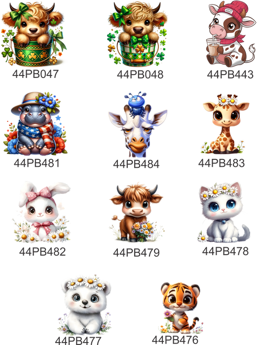 Poppie Badges -- POPS -- Baby Animals
