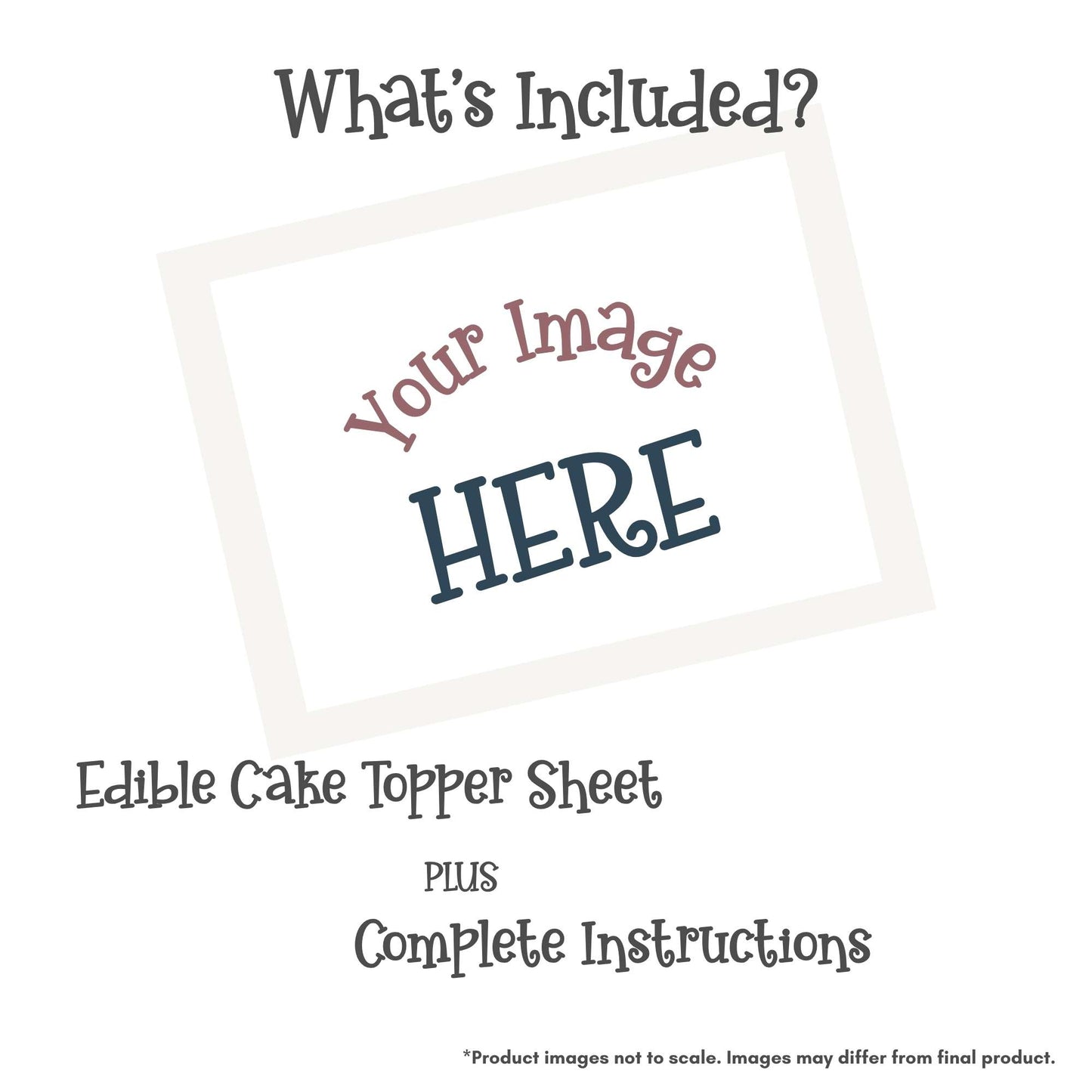 Create Your Own Edible Cake Topper - Horizontal Quarter Sheet