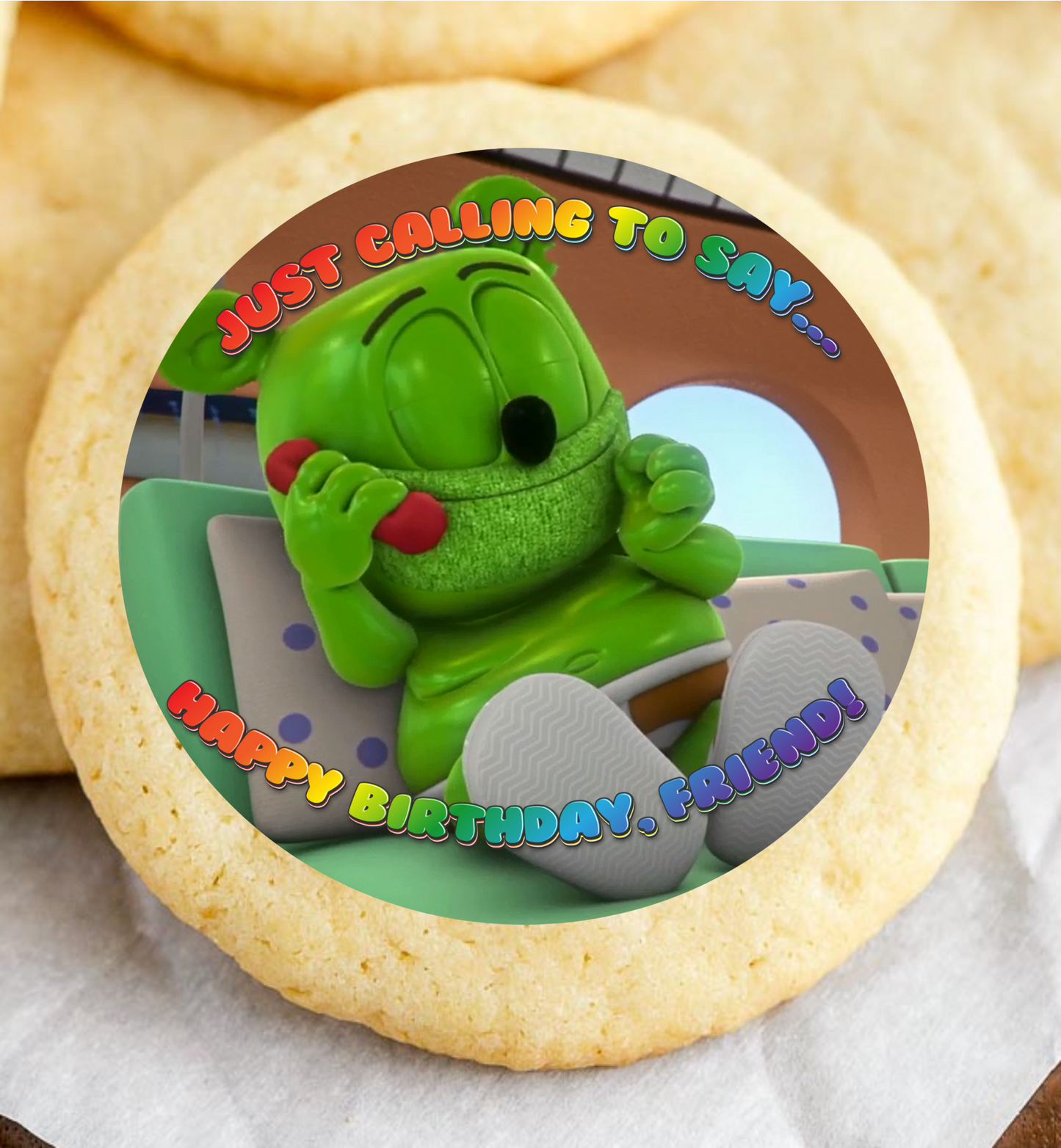 Gummibar and Friends® Calling Edible Cake Topper