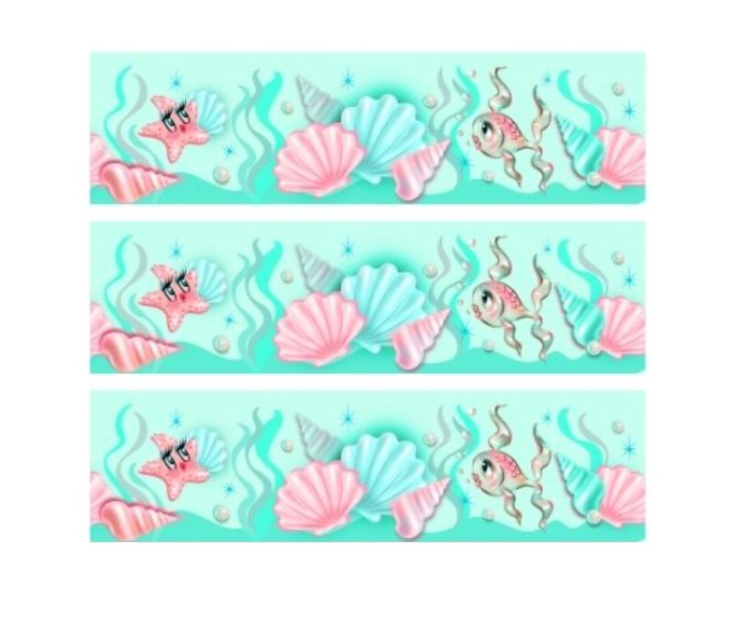 Mermaid kitten Aqua under the sea Happy Birthday Edible Icing Sheets- Assorted Image Cake Toppers-Frosting Sheets- Cookies- Cupcake Toppers