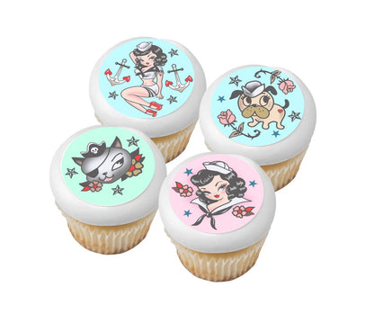 Suzy the Sailor Happy Birthdad Edible Icing Sheets- Assorted Image Cake Toppers-Frosting Sheets- Cookies- Cupcake Toppers