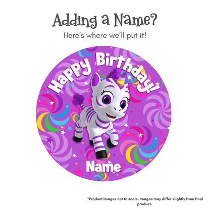 Zoonicorn Promi Pinwheel 8" Round Edible Cake Topper