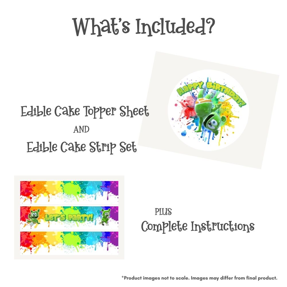 Gummibär and Friends® Splatter Round Cake Kit