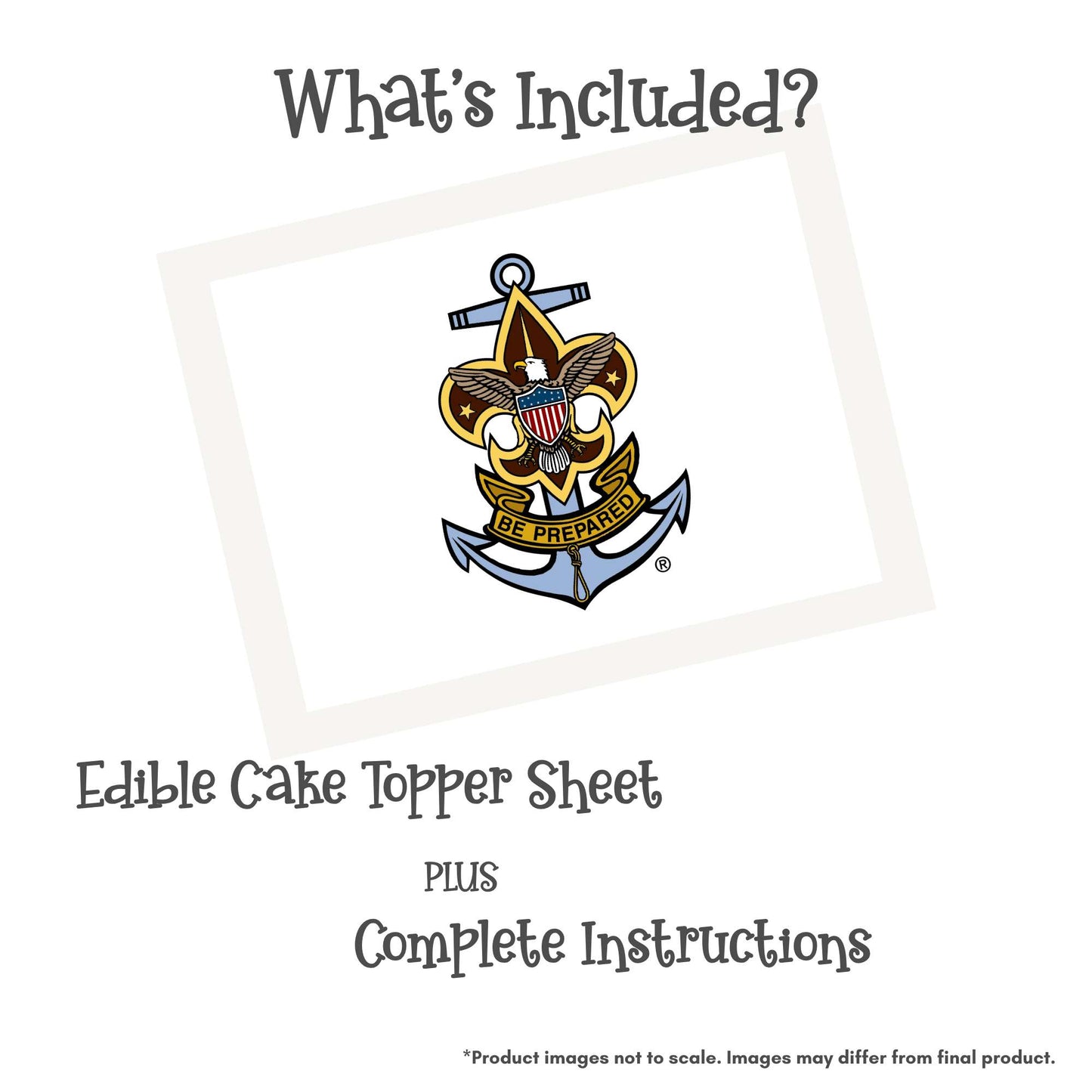 Sea Scout Emblem Quarter Sheet Edible Cake Topper