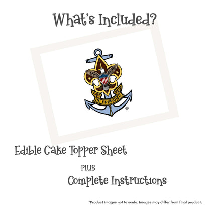 Sea Scout Emblem Quarter Sheet Edible Cake Topper