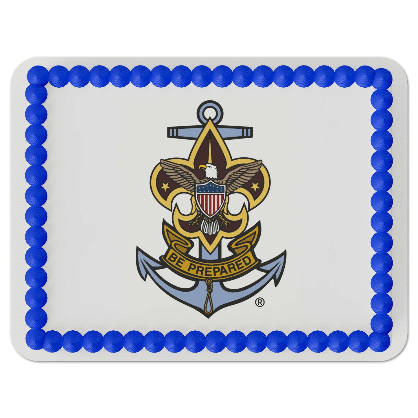Sea Scout Emblem Quarter Sheet Edible Cake Topper