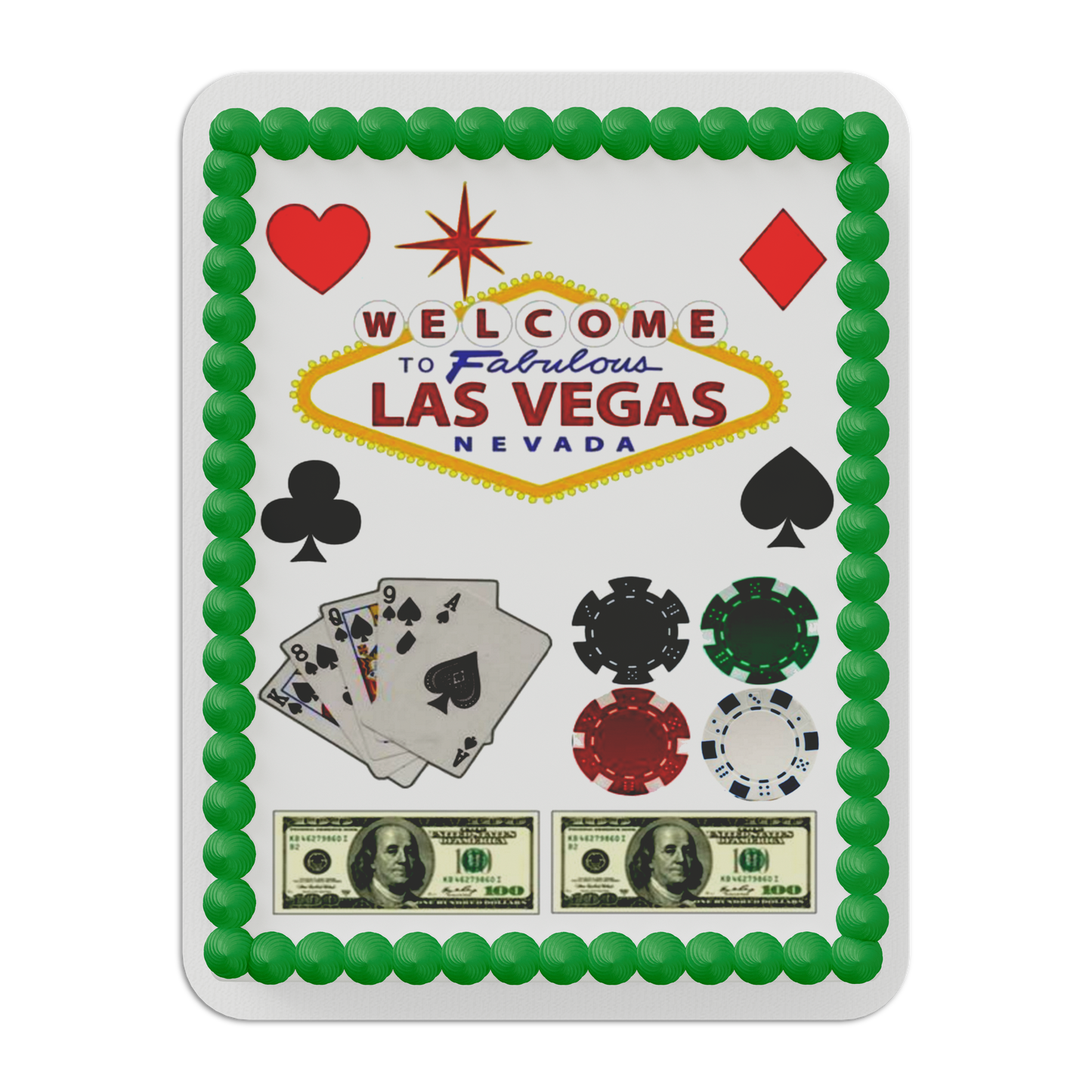 Welcome to Las Vegas 1/4 Sheet Edible Cake Topper