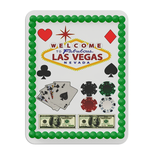 Welcome to Las Vegas 1/4 Sheet Edible Cake Topper