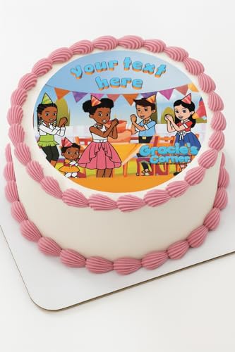 Gracie’s Corner Birthday Cake Topper – Featuring Gracie & Friends – Vibrant Party Decoration for Kids' Celebrations