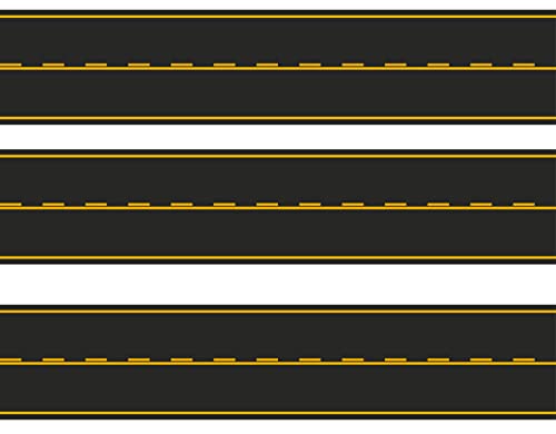 Yellow broken lines Street lines road roadway Edible Cake Topper 1/4 Sheet
