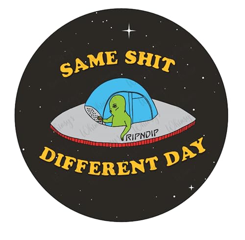 Whimsical Practicality's Rip N Dip S.S.D.D. Alien in Spaceship Edible Icing Image Cake Topper