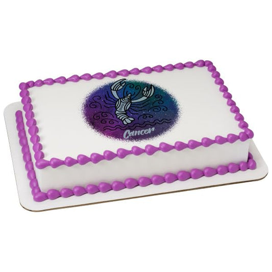 Cancer Zodiac Sign PhotoCake® Edible Cake Topper Icing Image for 1/4 Sheet cake or larger