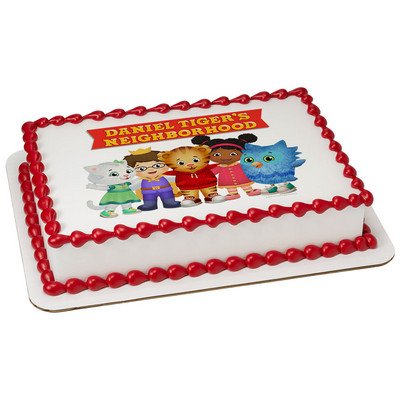 Whimsical Practicality Daniel Tiger Edible Icing Image Cake Topper, Blue, 1/4 Sheet