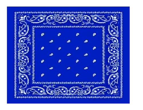 Blue Paisley Bandana Edible Cake Topper-1/4 Sheet