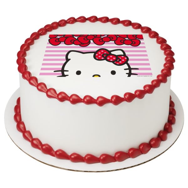 Hello Kitty PhotoCake® Edible Cake Topper Icing Image for 8 inch round cake or larger